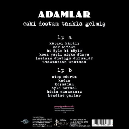 Adamlar Eski Dostum Tankla Gelmiş LP Renkli Plak