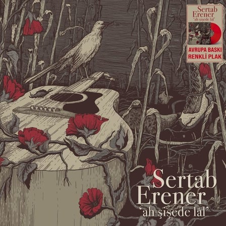 Sertab Erener Ah Şişede Lal Renkli Plak Şarap Kırmızı LP