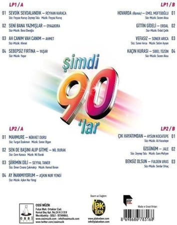 Çeşitli Sanatçılar Şimdi 90'lar - Plak - 2 LP / 2 Plak