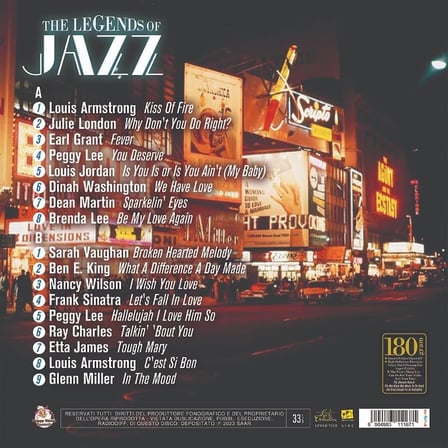 The Legends of Jazz Pembe Renkli Plak Vinyl LP Frank Sinatra, Louis Armstrong, Ray Charles, Etta James ve daha fazlası