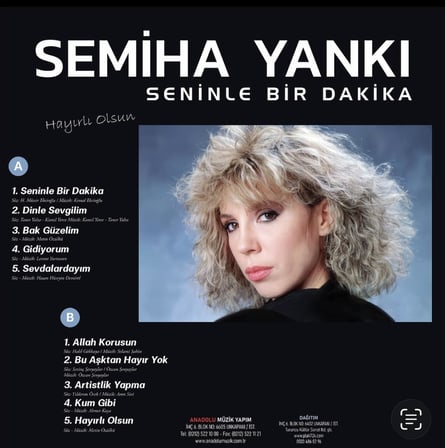 Semiha Yankı Seninle Bir Dakika Renkli Plak LP