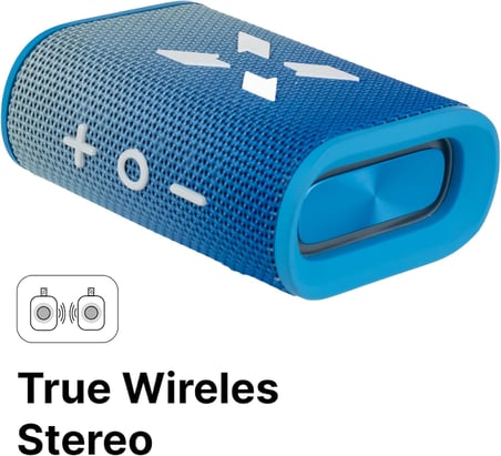 Bluetooth Kablosuz Su Geçirmez IPX7 RGB TWS Stereo Hoparlör (Mavi-Beyaz) X6703