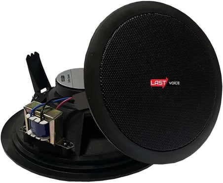 Lastvoice Tvx-6TB Trafolu Alçıpan Tavan Hoparlörü (Siyah 16 cm 30 Watt)
