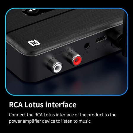 NFC Bluetooth 5.4 Ses Alıcısı – AUX & RCA Bağlantı, Type-C Güç, USB’den Müzik Çalma, Araç & Ev Hoparlör/Amfi için Kablosuz Ses Adaptörü, Hi-Fi Stereo, 10m Çekim Mesafesi M60