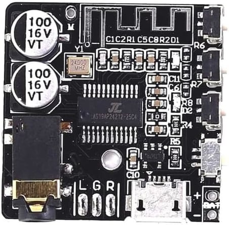 ® Bluetooth 5.0 Ses Müzik Alıcı Modülü Devre Kartı 5V Alıcı 3.5mm Stereo Jack