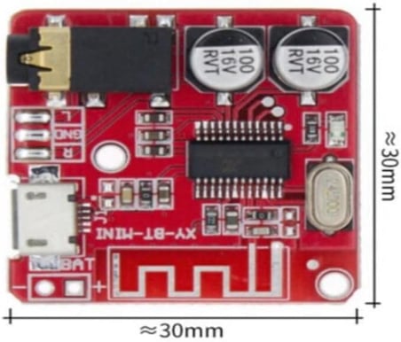 Bluetooth 4.1 Ses Alıcı (Audio) Modülü - Kablosuz Stereo Müzik Modülü - Kırmızı