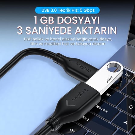 USB 3.0 Uzatma Kablosu 2 Metre