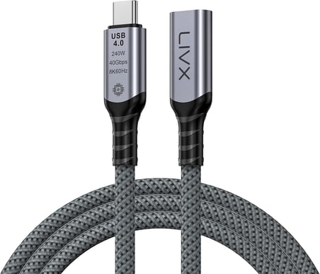 Type C to Type C USB4.0 240W 40Gbps 8k60hZ Uzatma Kablosu 1 Metre LCU