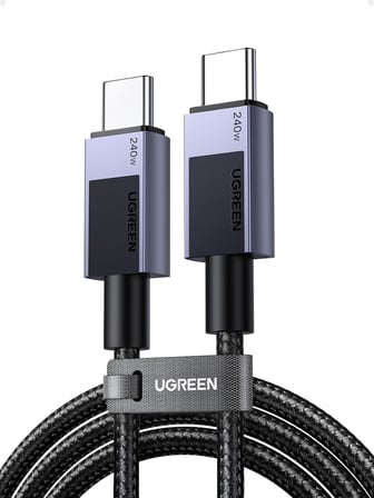USB-C to USB-C 240W PD Hızlı Şarj Kablosu, Uzay Grisi, 1m, 45067
