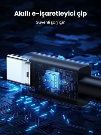 USB-C to USB-C 240W PD Hızlı Şarj Kablosu, Uzay Grisi, 1m, 45067