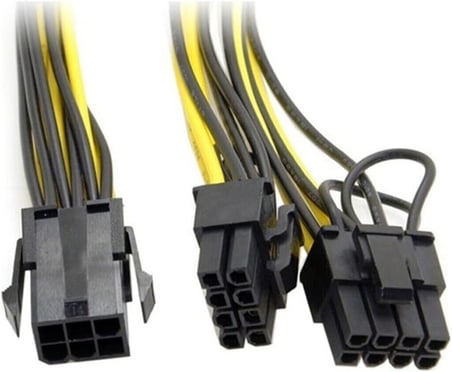 Pci e 8 Pin (6+2) 2X Pci-e Ekran Kartı Power Çoklayıcı Kablosu 4302