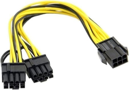 Pci e 8 Pin (6+2) 2X Pci-e Ekran Kartı Power Çoklayıcı Kablosu 4302