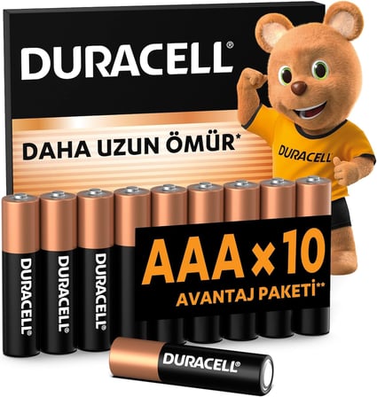 BASIC AAA Alkalin İnce Kalem Pil (10'lu Paket) – 1,5V