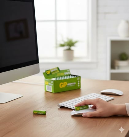 Batteries GP15G Greencell R6P/1215/AA Kalem Pil, 1.5 Volt, 40'lı Kutu, Yeşil/Sarı/Beyaz