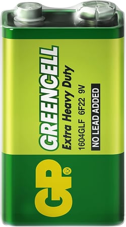 Batteries Gp1604G Greencell 6F22/1222/9V Pil, 9 Volt, 10'Lu Kutu