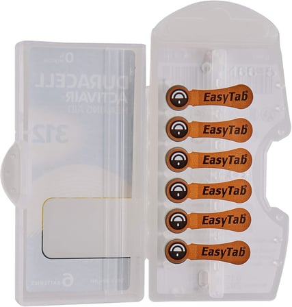 Easytab DA 312 - Pil tipi 312 olan tüm işitme cihazları için, 10 x 6 adet