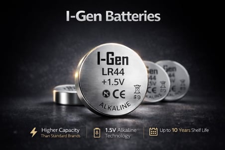 Batteries LR44 1.5V Alkalin Düğme Pil (AG13, A76, L1154) 10'lu Paket