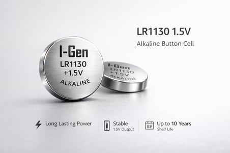 Batteries LR1130 1.5V Alkalin Düğme Pil (AG10, L1131, 389) 10'lu Paket