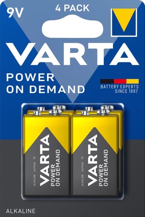 POWER ON DEMAND 9V Bli 4 Adet