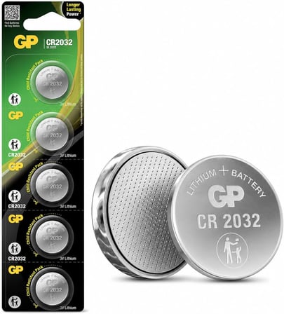 Batteries Cr2032, 5'Li Kart, Lityum Düğme Pil, 3 Volt