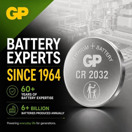 Batteries Cr2032, 5'Li Kart, Lityum Düğme Pil, 3 Volt