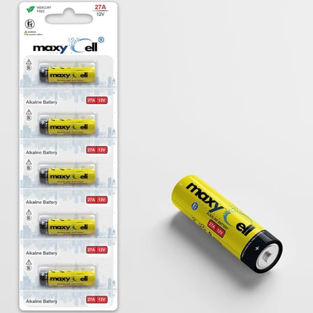 27A Alkalin Piller 12V - Uzaktan Kumandalar, Garaj Kapısı Açıcıları, Anahtarlıklar, Alarmlar, Sızdırmaz Tasarım için Yüksek Kapasiteli Uzun Ömürlü Güvenilir Güç Değiştirme A27 MN27 L828 (5'li
