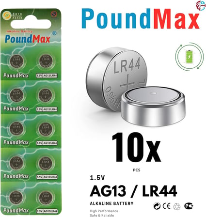 10 Adet LR44 AG13 A76, G13, L1154, SR44, G13A 1,5 V Alkalin Düğme Pil Paketi Cıva içermeyen, sızdırmaz, uzun raf ömrü, oyuncaklar, ölçüm cihazları ve hesap makineleri için ile uyumludur