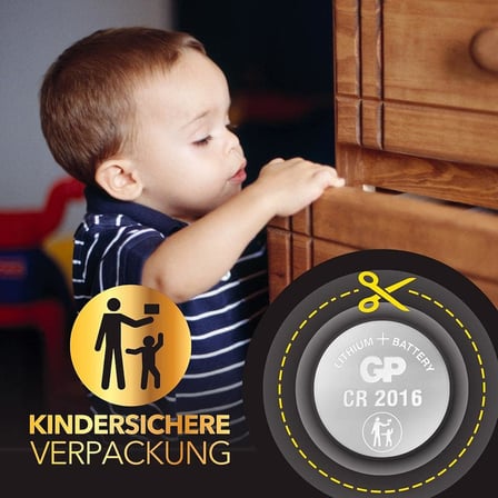 Batteries Cr2016 2016 Boy Lityum Düğme Pil, 3 Volt, 5'Li Kart