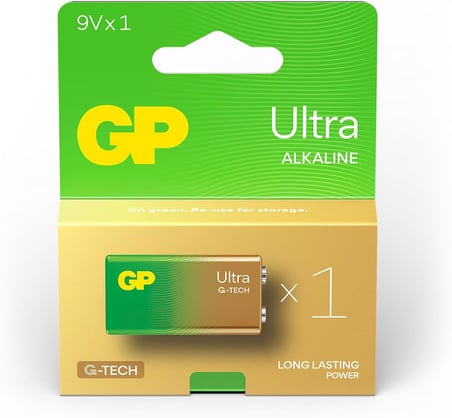 Batteries G-TECH Ultra Alkalin 9V - 6LR61 Boy 9V Pil Tekli Kart