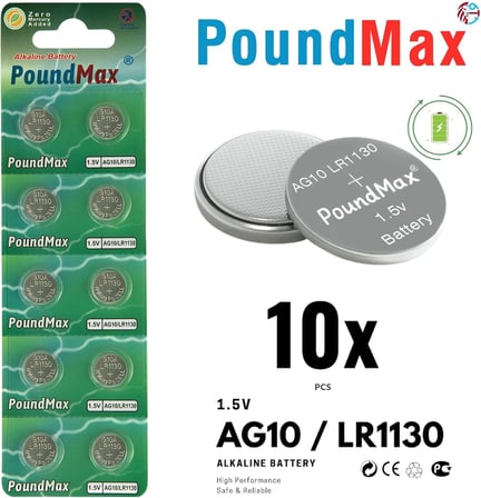 10 X AG10, LR54,1,5V Alkalin Düğme Pil