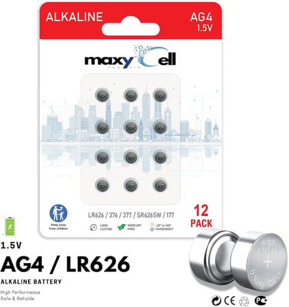 12 Adet AG4 LR626 Alkalin Düğme Pil 1,5V; Saatler, Oyuncaklar, Araç Kumandaları, Hesap Makineleri, İşitme Cihazları ve Elektronik Cihazlar için Yüksek Kapasiteli, Uzun Ömürlü Sızdırmaz