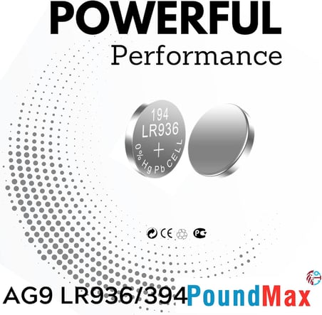 10x AG9 (LR45, LR936, 394) 1.5V - alkalin düğme piller | 1x 10'lu paket