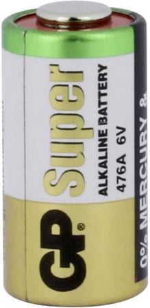 Batteries Gp476A Süper Alkalin 476A/Px28A/A544/4Lr44 Boy Pil, 6 Volt, Tekli Kart