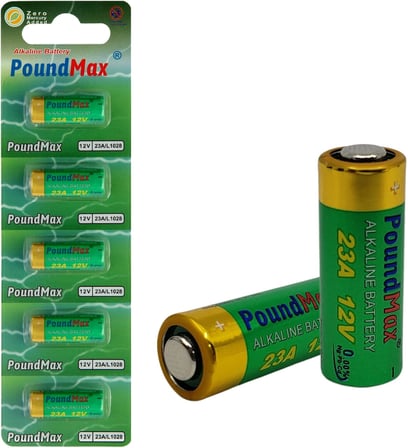 Alkalin güvenlik pilleri, 23A/LRV08/MN21, 12 V, 5 adet