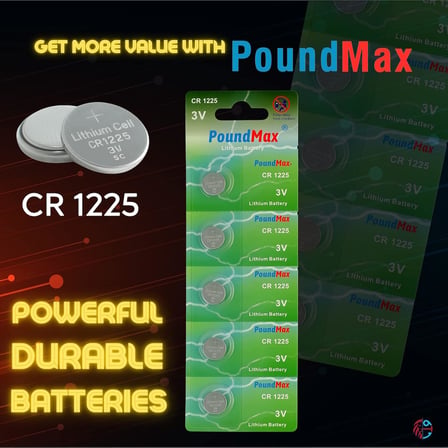 1225 CR1225 DL1225 3 V lityum düğmeli piller (5'li paket)