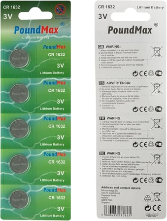5 adet CR1632(DL1632) 3V Düğme Pil (Akıllı ev aletleri,araba anahtarları,terazi,uzaktan kumanda,bilgisayar anakartları için