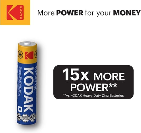 Kodak Max 20 Adet Alkalin İnce Pil-AAA-Shrink