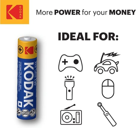 Kodak Max 20 Adet Alkalin İnce Pil-AAA-Shrink