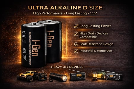 Batteries LR20 Ultra Alkalin D Boy Pil 1.5V Büyük Boy Pil (2, 2'li Paket)