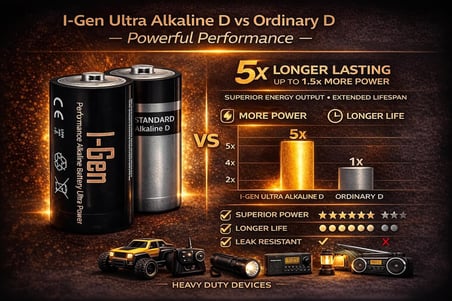 Batteries LR20 Ultra Alkalin D Boy Pil 1.5V Büyük Boy Pil (2, 2'li Paket)
