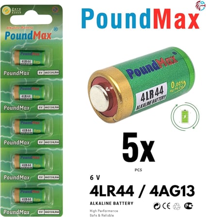 Alkalin 5X 4LR44 (4AG13, L1325), 6V | 1x 5'li paket