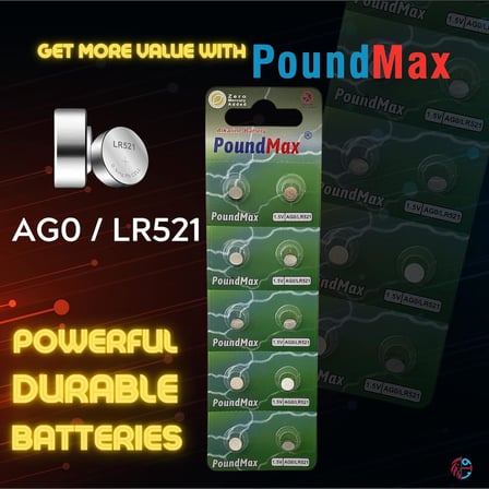 10 Adet AG0 (LR521,LR63,379) 1.5V alkalin düğme pil