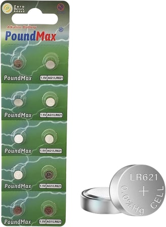 10 Adet AG1(LR621,LR60,364) 1.5V alkalin düğme pil