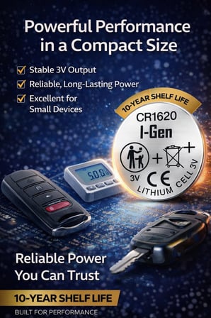 Batteries CR1620 Lityum Düğme Pil 3V 1620 (10'lu Paket)