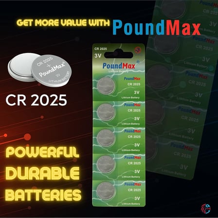5 x CR2025 lityum düğme pil, 3 V pil, sızdırmaz, cıva içermez, uzun ömürlü – Elektronik küçük cihazlar, araba anahtarları, uzaktan kumandalar, tıbbi ve akıllı ev cihazları için