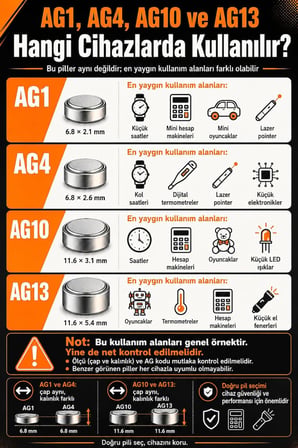 10 Adet AG10 Alkaline Düğme Pil 1.5 Volt LR1130 / 389/189 Alkali Düğme Piller