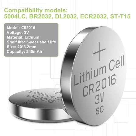 CR2016 Pil 10'lu Paket Lityum Düğme Pil 3V 2016