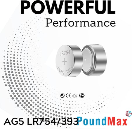 10 adet AG5(LR754,393) 1,5V Alkalin Düğme Pil