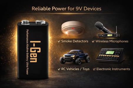 Batteries 6LR61 Ultra Alkalin 9 Volt Pil 9V Kare Pil (10, 9V 10'lu Paket)