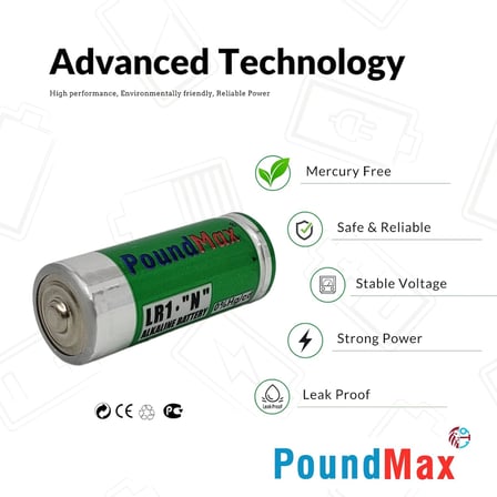 5 adet 910A (LR1) 1.5V Alkalin Pil